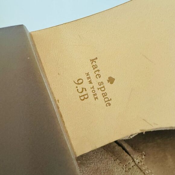 KATE SPADE Sadie Side Zip Tasseled Ankle Suede Boots,  Almond, Size 9.5, NWOB‎ - Picture 7 of 16